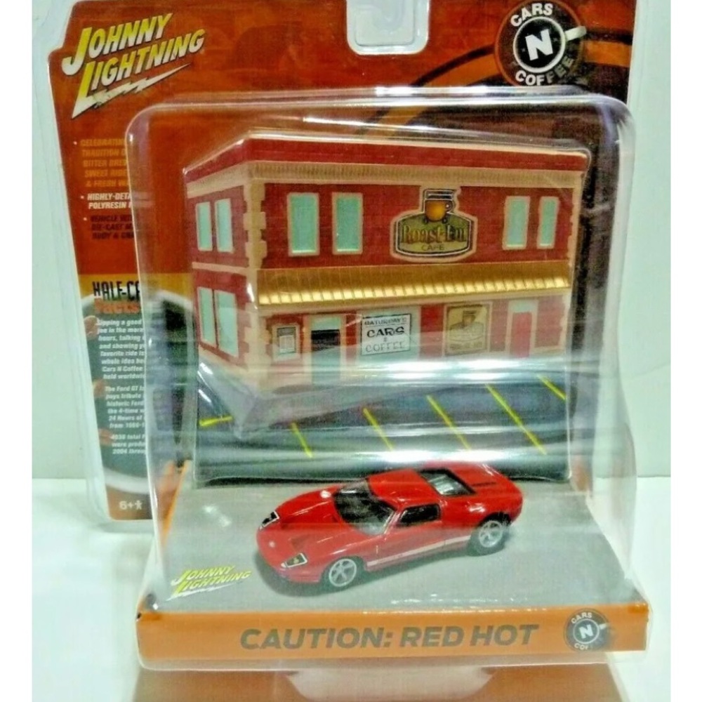 NWT Johnny Lighting 1:64 Diorama - Cars N Coffee - Release 3 - #1 2005 Ford GT